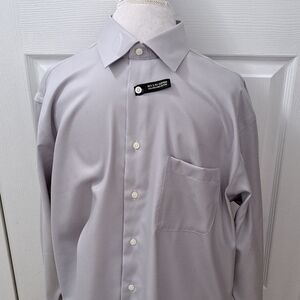 NWT Pronto Uomo Men's Silver Grey Dress Shirt 17.5" 32/33